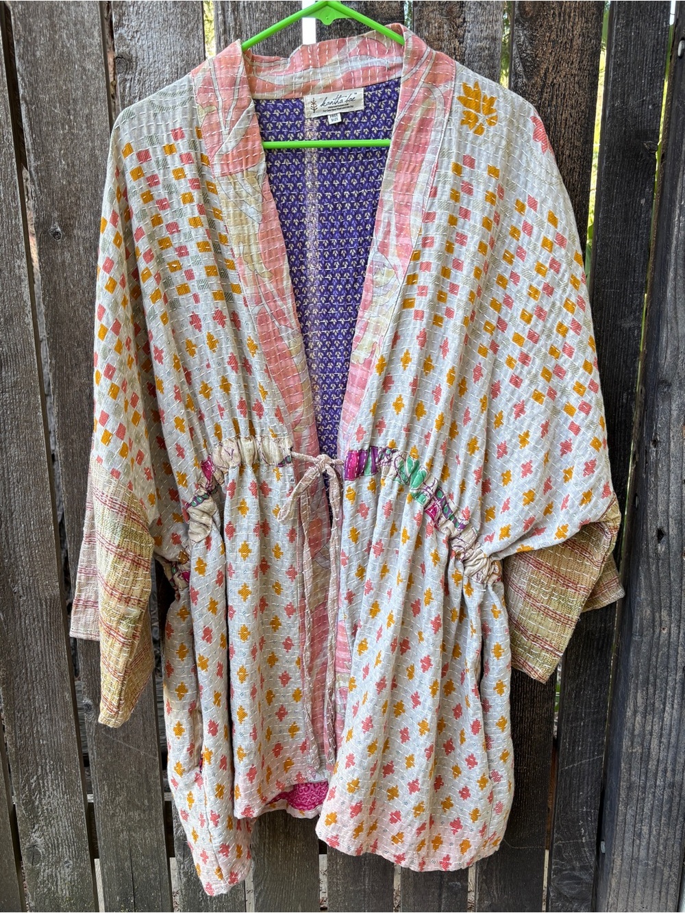 Kantha Bae Shortie Kimono Jacket Multicolored Free Size